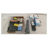 Flat of assorted electrical components