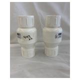 2- PVC check valves 1 1/2ï¿½ threaded