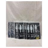 10 - Plastic restroom signs 9ï¿½ x 6ï¿½