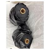 2- ROLLS OF BLACK Plastic sheeting