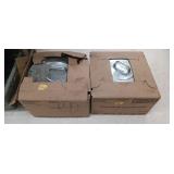 2 boxes of 6 galvanized trash can lids