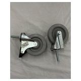2- swivel caster 5ï¿½ with threaded stem 8.5' tall