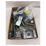 Box of assorted Hardware, Energizer max batteries