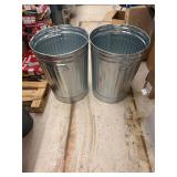 2- Galvanized Trash Cans, 20ï¿½x26.5ï¿½
