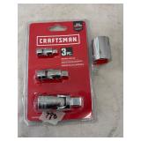 Craftsman universal joint set 1/4',3/8', 1/2'