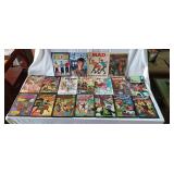 Large assortment of comics featuring Spider Man,
