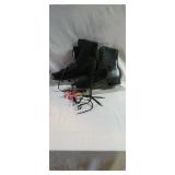 Pair of vintage leather ice skates size 12
