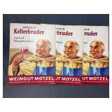3- Motzel's Kellerbruder wine advertisement poster