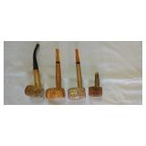 (4) Vintage Style Corn Cob Pipes 5' - 5.5'