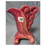 Gonder Pottery red flambe vase