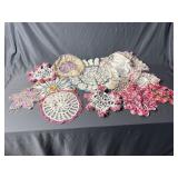 Crocheted doilies
