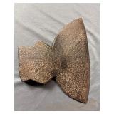 Broad axe head, forged iron or steel