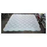 Vintage blanket with stitch rose pattern 90' x 96'