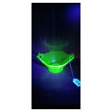 Green Uranium glass candle dish