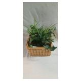 Basket with artificial plant 9.5' x 9.5' x 11'
