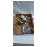 Salt and pepper shakers salt dips, ashtrays