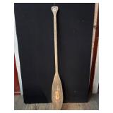 Wooden canoe paddle