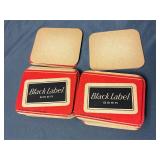 Black Label beer coasters