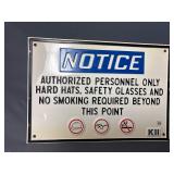 Plastic Notice authorized personnel safety sign