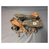 Antique Winchester metal adjustable roller skates