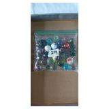 Sandwich bag of shooter marbles