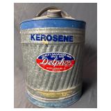 New Delphos vintage galvanized metal kerosene can