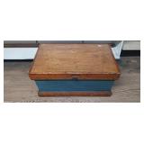 Vintage Wood Chest with Lock & Key