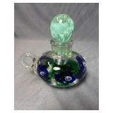 Joe Rice 1992 art glass perfume bottle