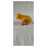 Vintage pressed tin pecking chicken toy 2.25' tall