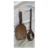 Pair of antique wooden spoons