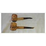 Vintage Style Corn Cob Tobacco Pipes 5.25'x5.5'