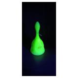 Hand painted Fenton custard bell 6.75' tall