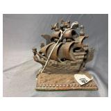 2 - Cast iron ship bookends 4.25' x 4.25'