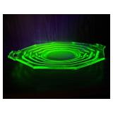 Uranium glass platter 12'