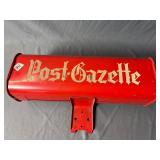 Post-Gazette red metal mailbox