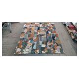 Patchwork quilt has some wear 77' x 62'