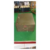 Vintage Chicago Paper Company metal storage bin