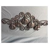 Wrought iron swirl wall candle sconce