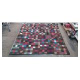 Patchwork quilt has some wear 79' x 75'