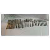 Group of assorted flatware some silver plate