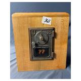 Wooden Post Office Door Bank