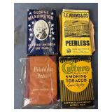 Vintage tobacco packaging pouches