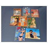 8 -Vintage digest-sized pin-up paperback magazines