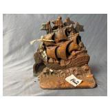2 - Cast iron ship bookends