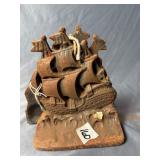 2 - Antique cast iron ship bookend