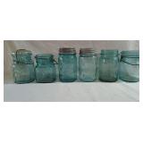 (6) Blue Ball Canning Jars