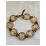 Great Britain 3 Pence Bracelet .925 Sterling