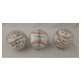 3 - Signed baseballs