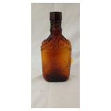 Vintage amber glass Quaker Maid Whiskey bottle