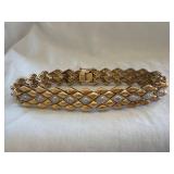 Womens Vintage Estate Sterling Silver Gold Tone